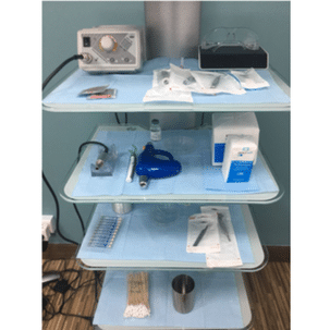 Haartransplantatie kliniek instrumenten